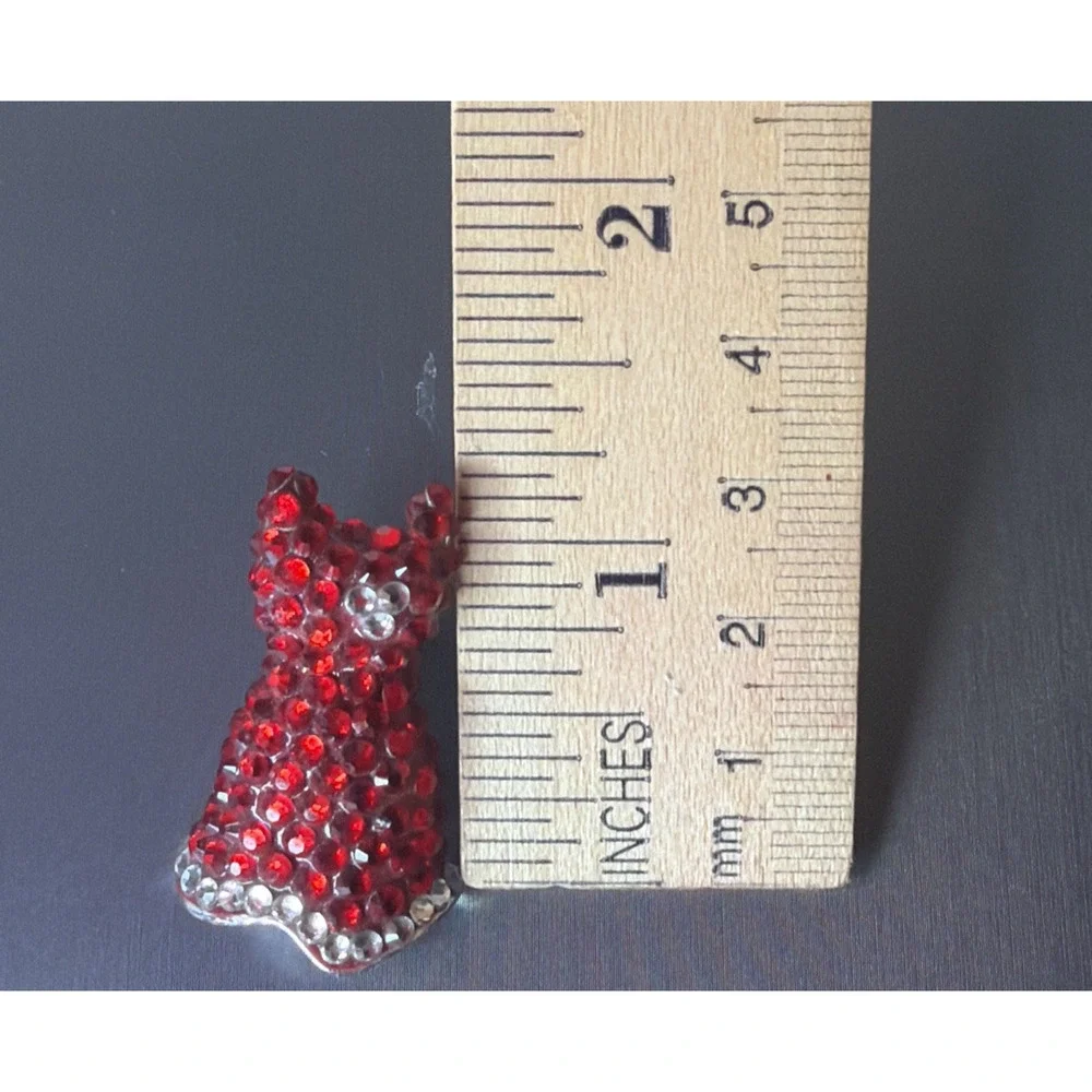 AHA Go Red For Women Rhinestone Red Dress Pin American Heart Association Brooch
